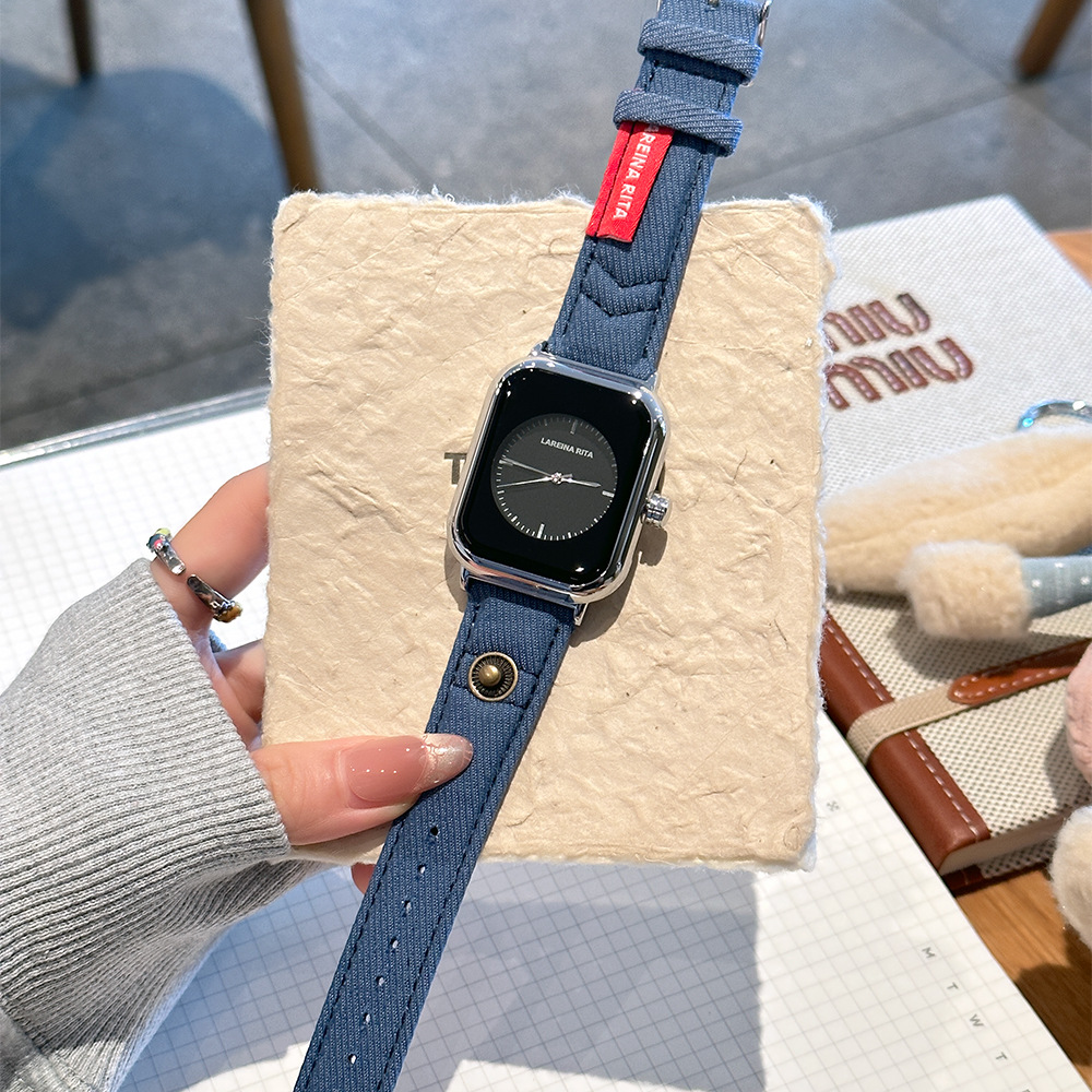 Canvas Strap Watch - Nowy stylowy zegarek kwadratowy z paskiem