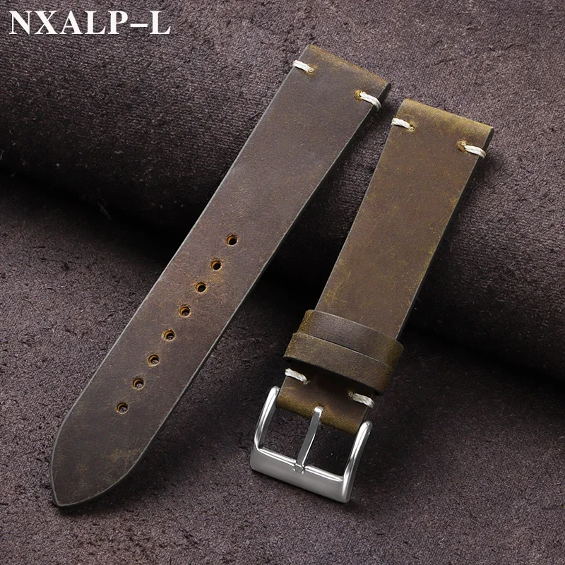 Nato Strap Nylon - Vintage olejowoskowy skórzany pasek do zegarka
