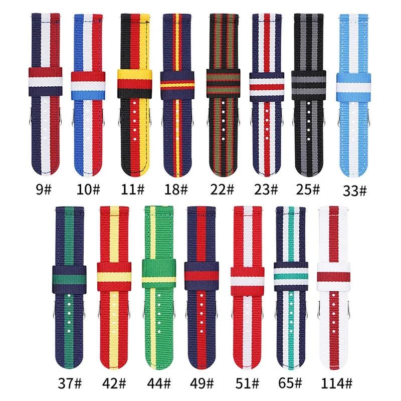 Nato Strap Nylon - 20mm 22mm Tkany nylonowy pasek do