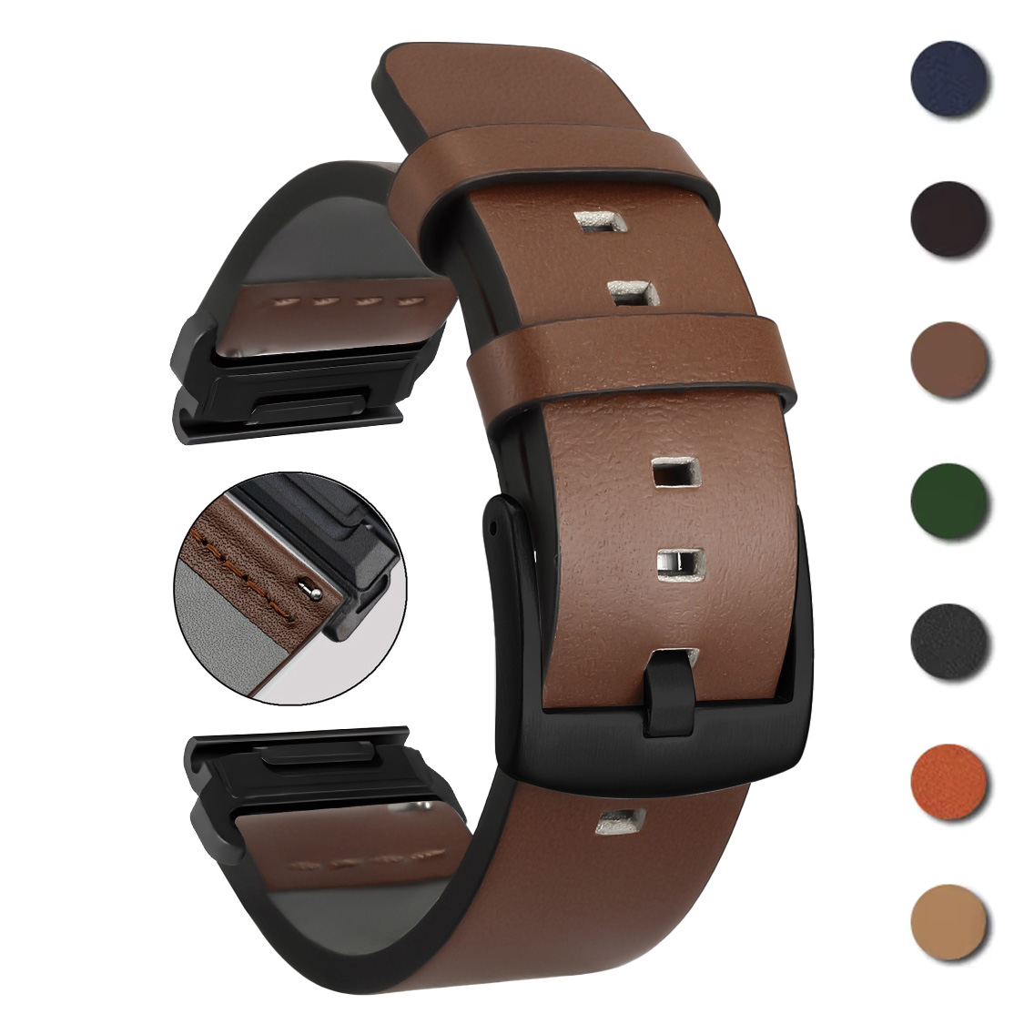 Leather Strap Quick Release - Pasek 26 mm 22 mm Quick