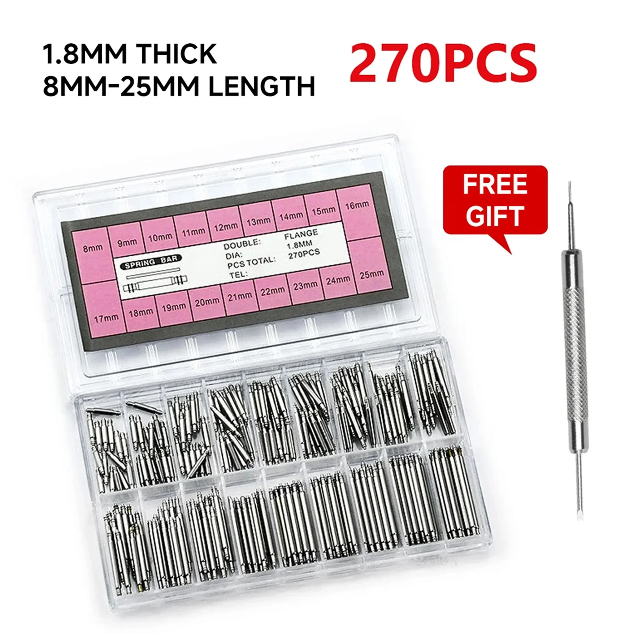 270 sztuk/zestaw Paski sprężyn – Spring Bar Tool Set recenzja i cena
