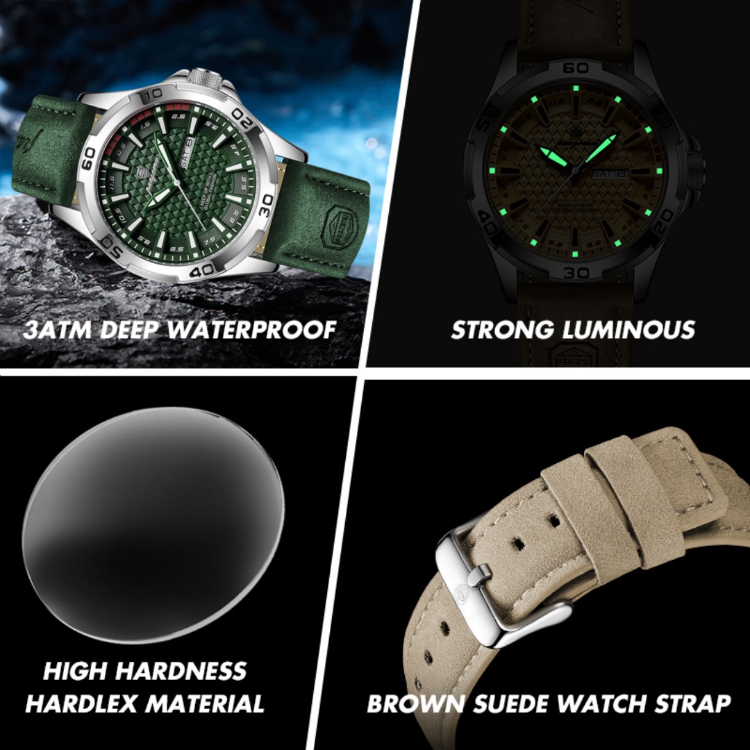 PAAZOMU Luksusowa Marka Zegark – Leather Watch Band Men recenzja i cena