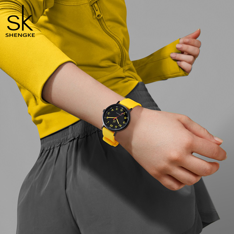 SHENGKE moda damska zegarki z  – Silicone Band Women recenzja i cena