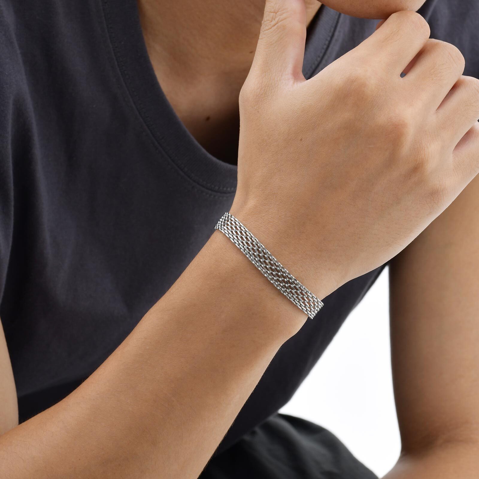 Bransoletka męska/chochłowska  – Mesh Strap Metal recenzja i cena