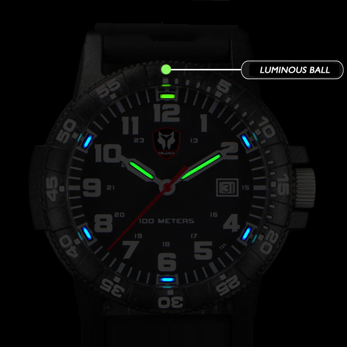 Hnlgnox męskie zegarki sportow – Rubber Strap Diver recenzja i cena