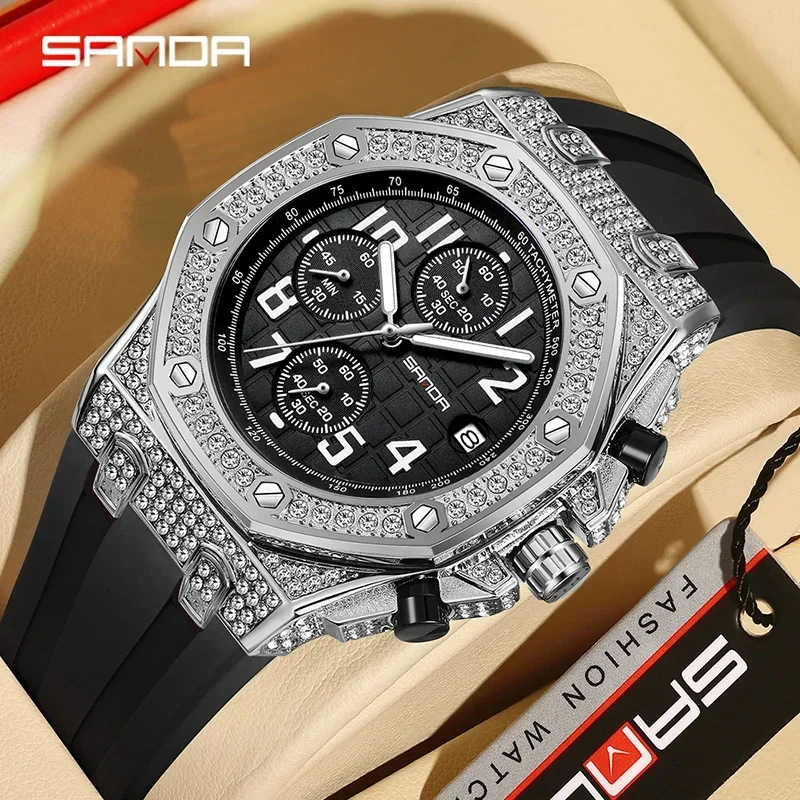 Zegarek męski SANDA 7026, kwar – Rubber Strap Diver recenzja i cena