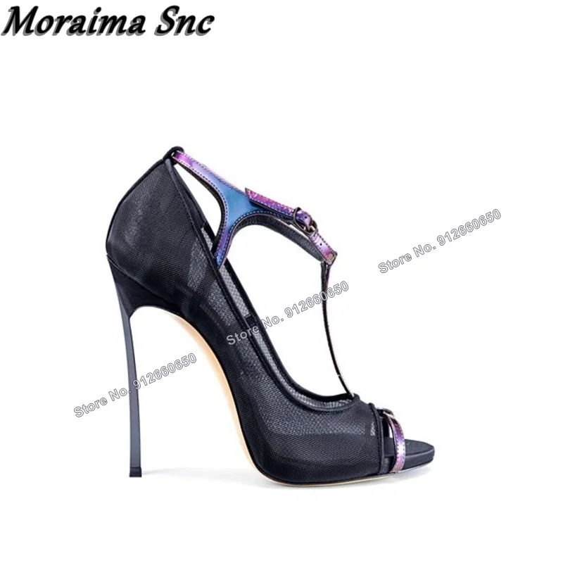 Sandały na szpilce z metalowym – Mesh Strap Metal recenzja i cena