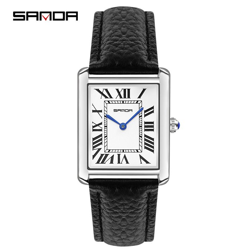 Sanda prostokątne zegarki na r – Leather Watch Band Men recenzja i cena