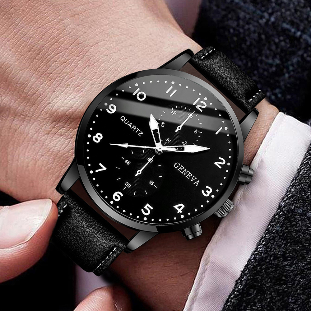 Męskie zegarki biznesowe Modny – Leather Watch Band Men recenzja i cena