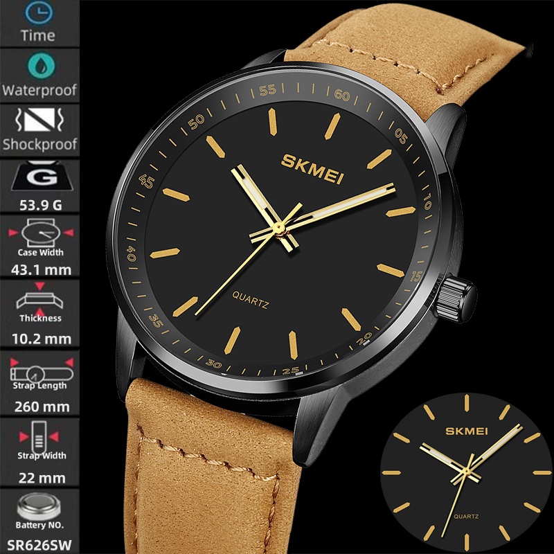 Skmei oryginalne markowe zegar – Leather Watch Band Men recenzja i cena