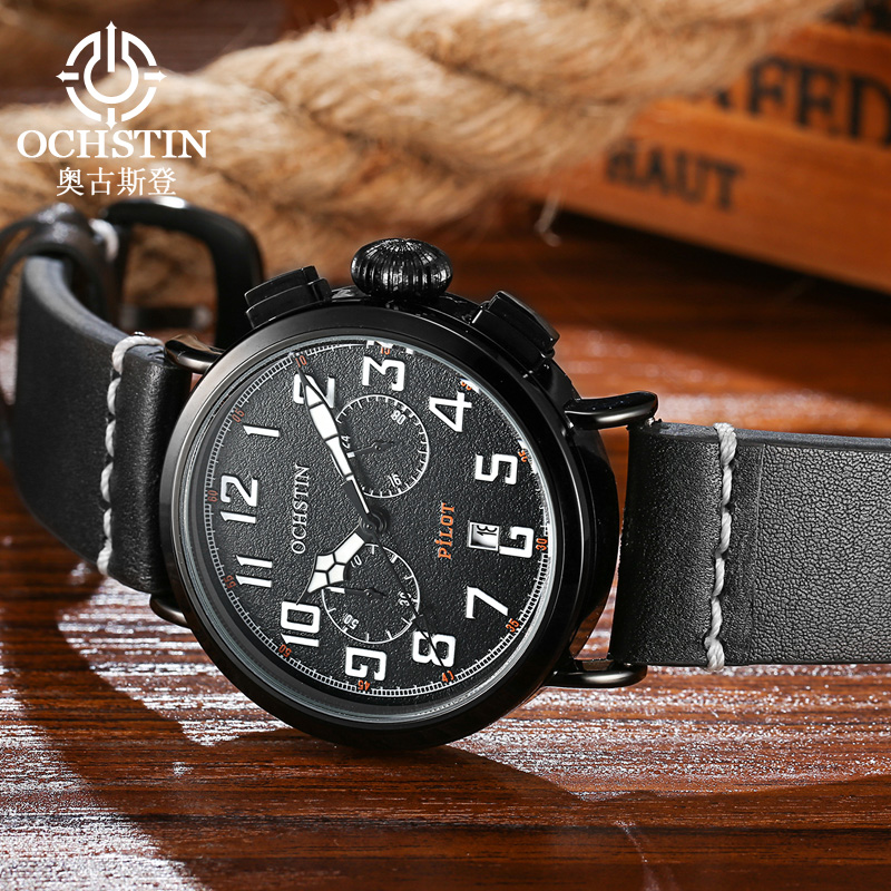 OCHSTIN Męski Zegarek Kwarcowy – Leather Watch Band Men recenzja i cena
